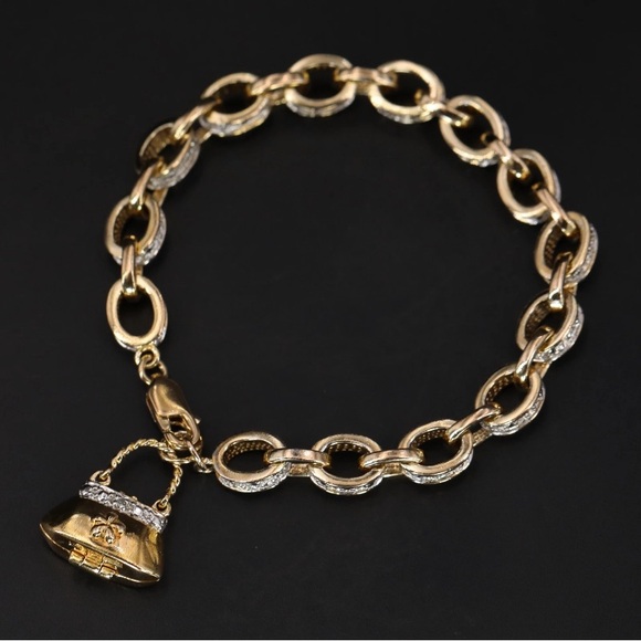 Ross-Simons Jewelry - Sterling Silver ROSS SIMONS
Diamond Handbag Purse
Charm 7.5" Gold Bracelet - 20g